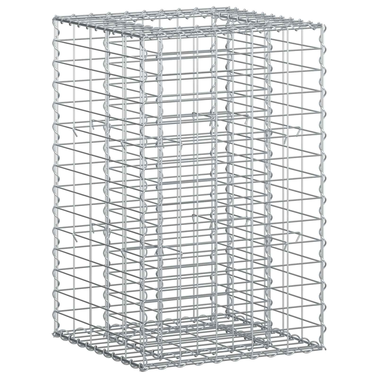 Ανασηκωμένο κρεβάτι gabion Ασημί 50 x 50 x 80 cm - Pakobazaar