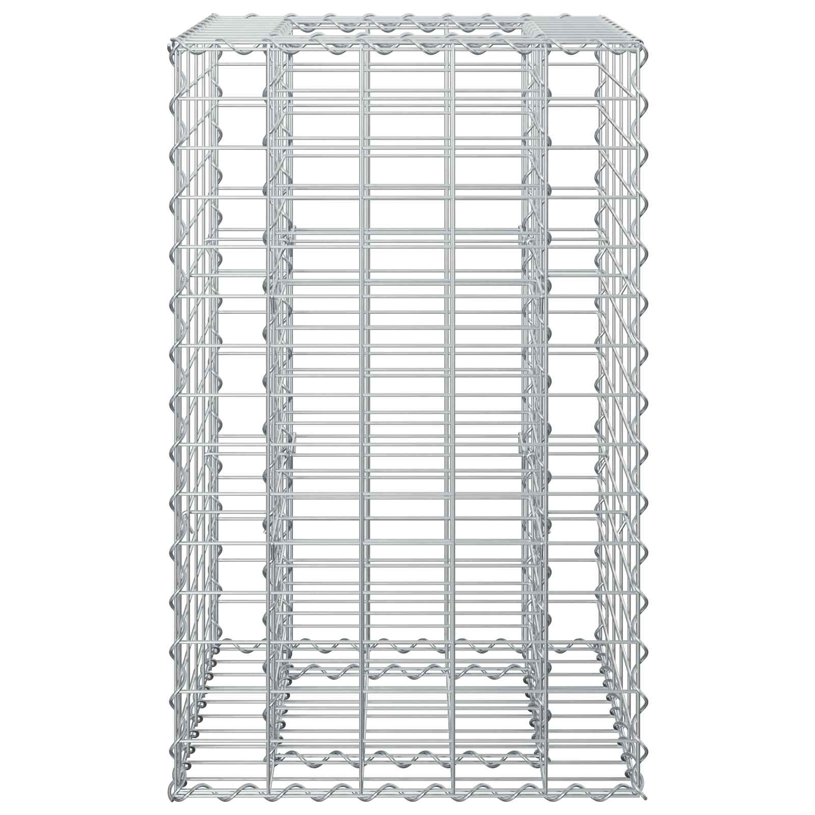 Ανασηκωμένο κρεβάτι gabion Ασημί 50 x 50 x 80 cm - Pakobazaar