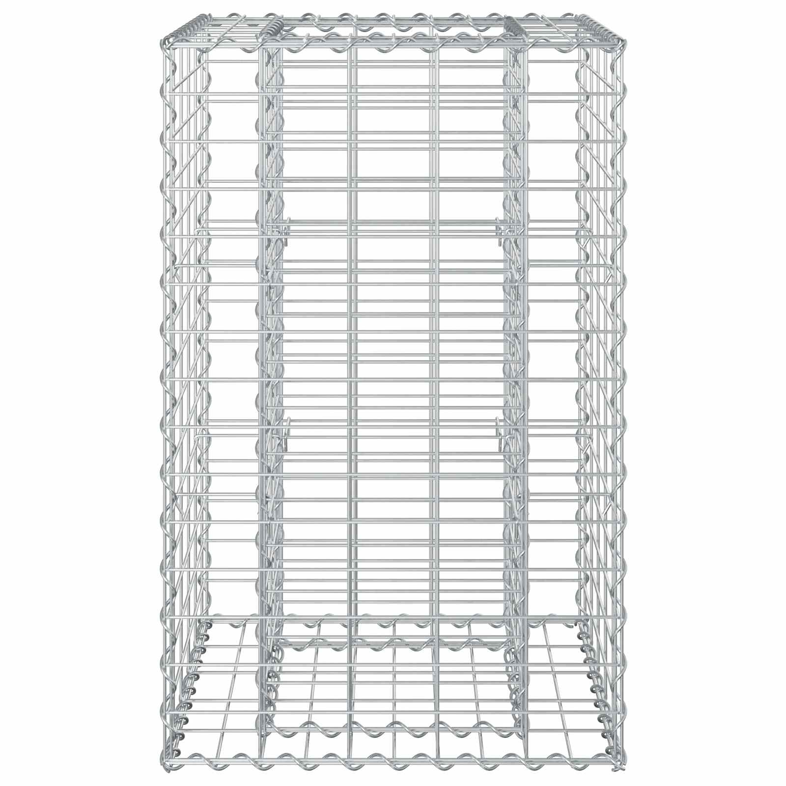 Ανασηκωμένο κρεβάτι gabion Ασημί 50 x 50 x 80 cm - Pakobazaar