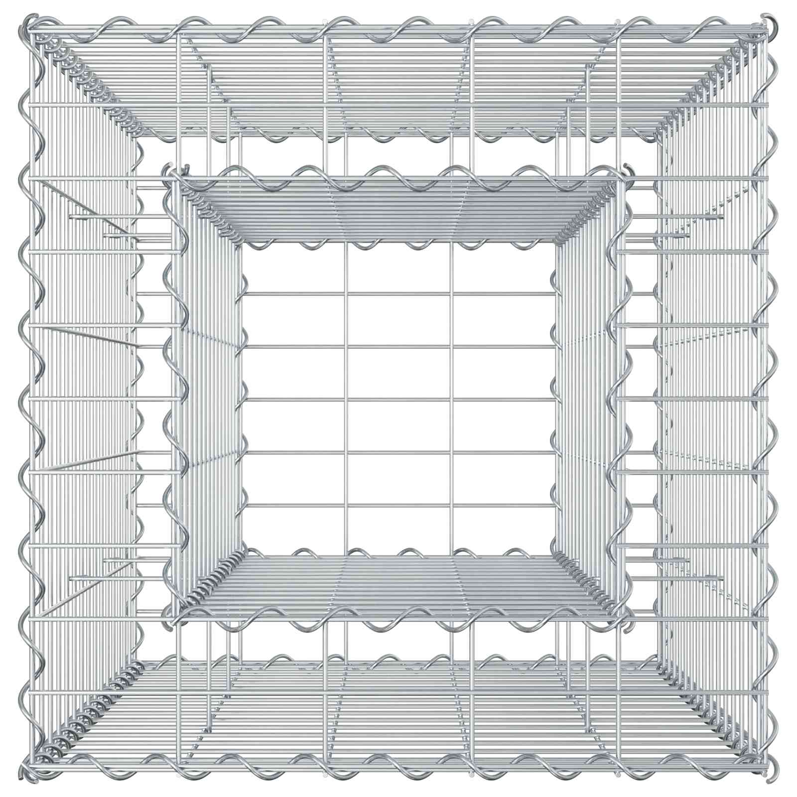Ανασηκωμένο κρεβάτι gabion Ασημί 50 x 50 x 80 cm - Pakobazaar