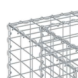 Ανασηκωμένο κρεβάτι gabion Ασημί 90 x 50 x 80 εκ - Pakobazaar