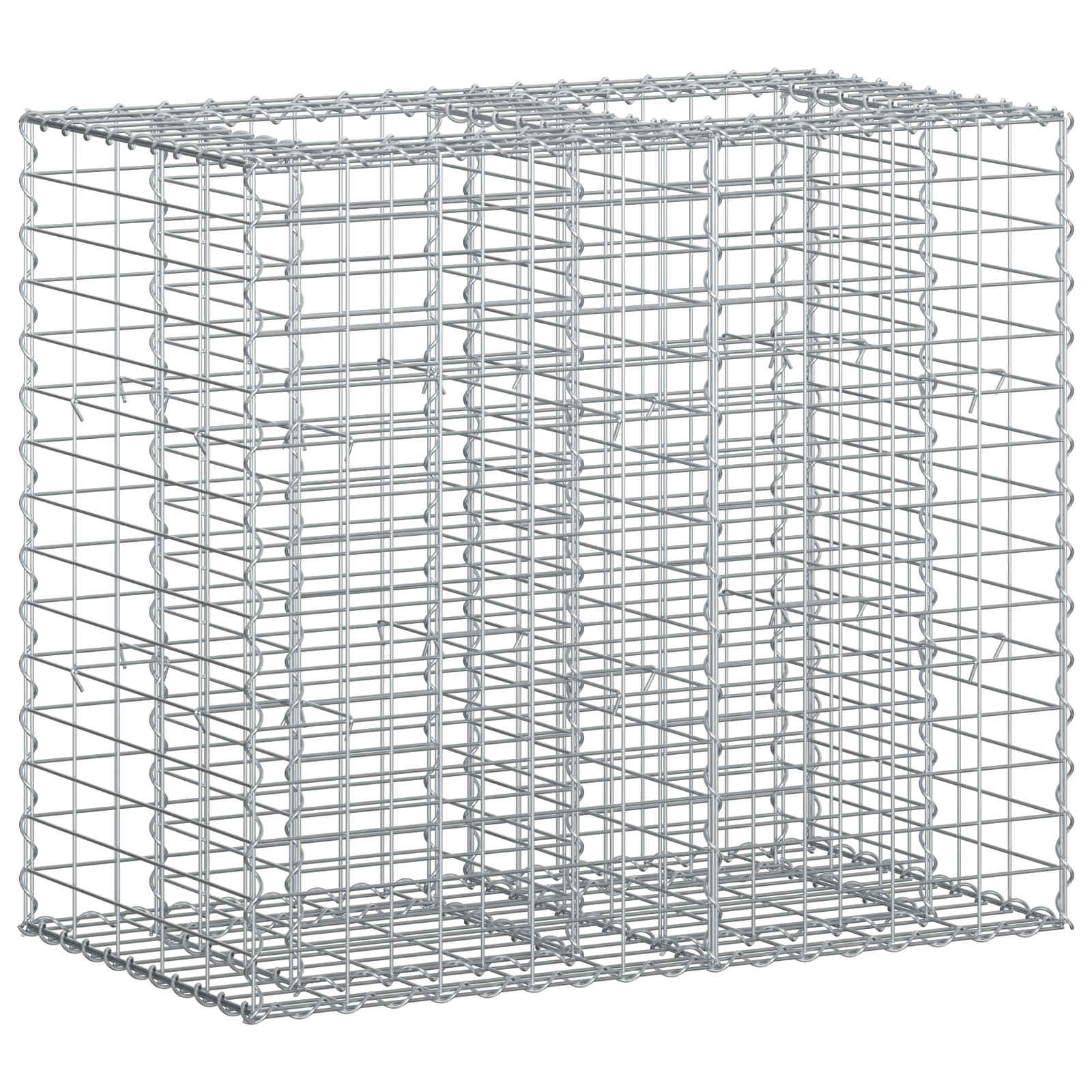 Ανασηκωμένο κρεβάτι gabion Ασημί 90 x 50 x 80 εκ - Pakobazaar