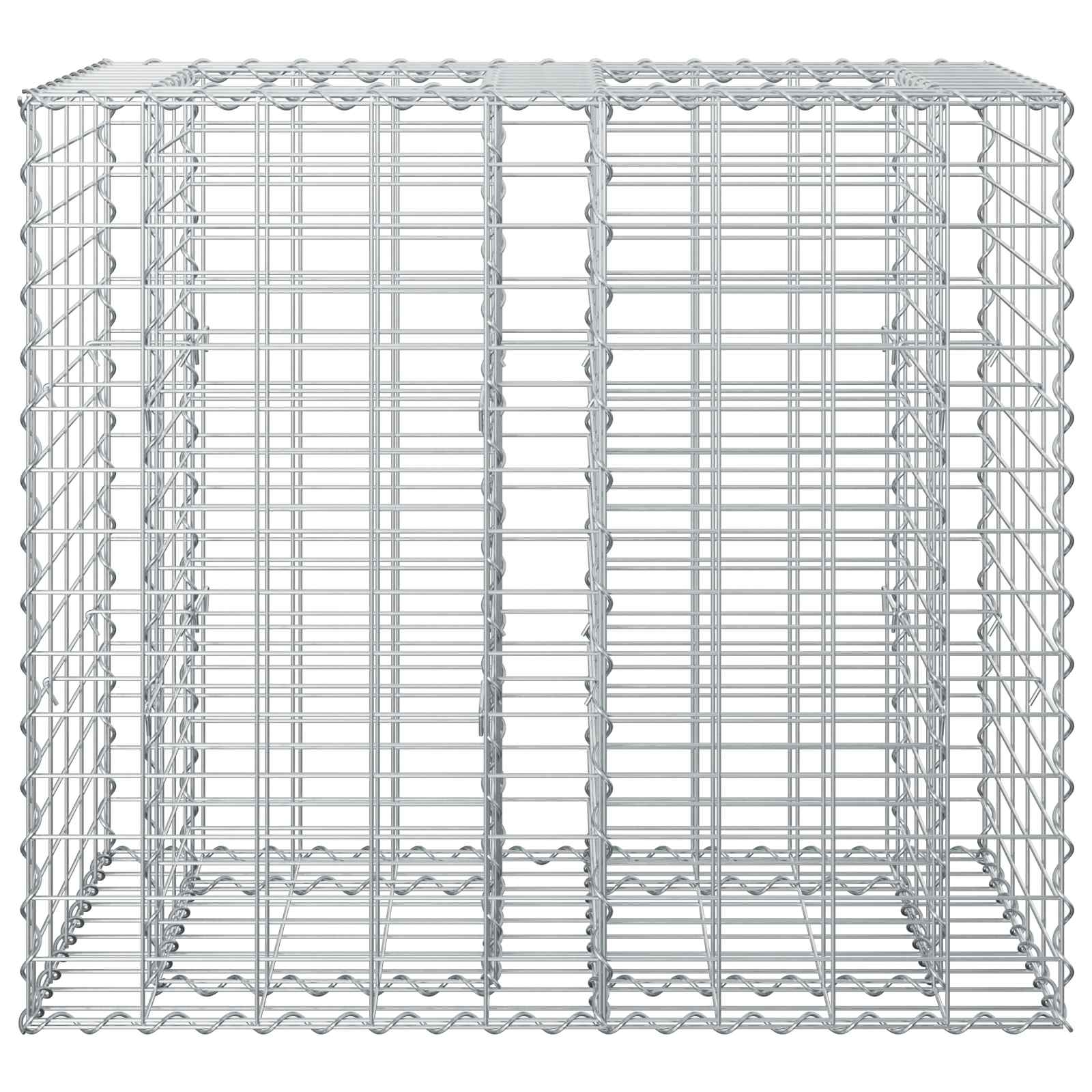 Ανασηκωμένο κρεβάτι gabion Ασημί 90 x 50 x 80 εκ - Pakobazaar