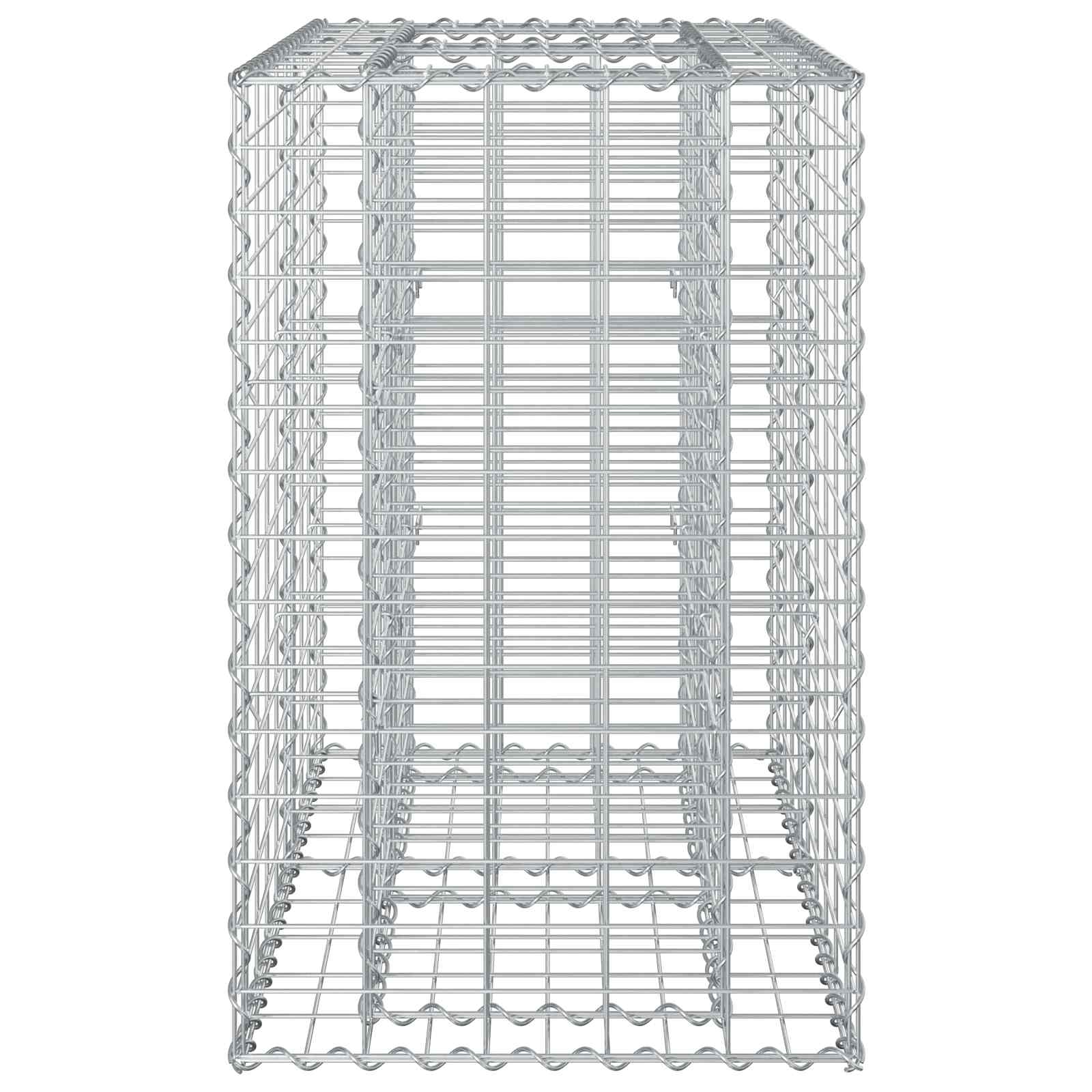 Ανασηκωμένο κρεβάτι gabion Ασημί 90 x 50 x 80 εκ - Pakobazaar