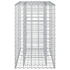 Ανασηκωμένο κρεβάτι gabion Ασημί 90 x 50 x 80 εκ - Pakobazaar