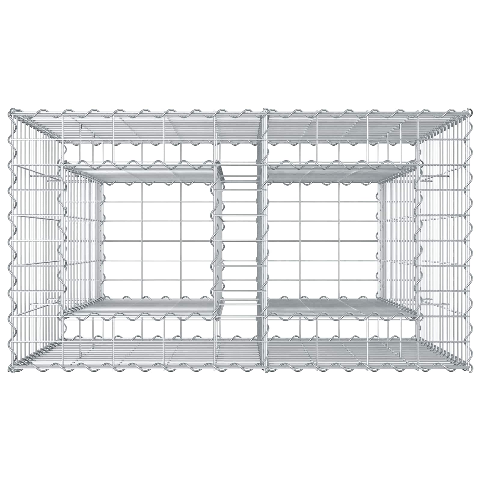Ανασηκωμένο κρεβάτι gabion Ασημί 90 x 50 x 80 εκ - Pakobazaar