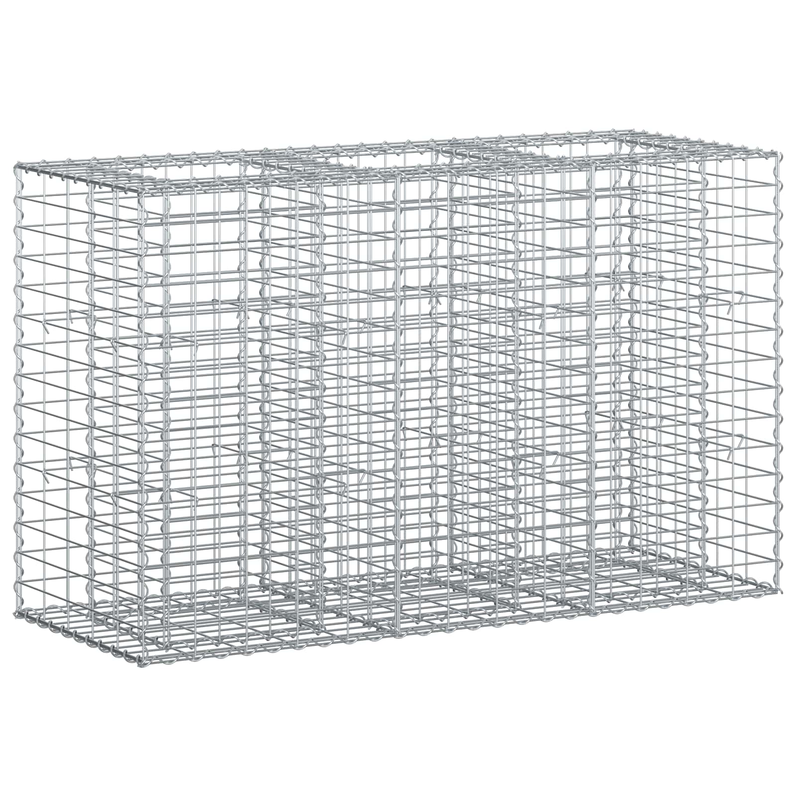 Ανασηκωμένο κρεβάτι gabion Ασημί 130 x 50 x 80 cm - Pakobazaar