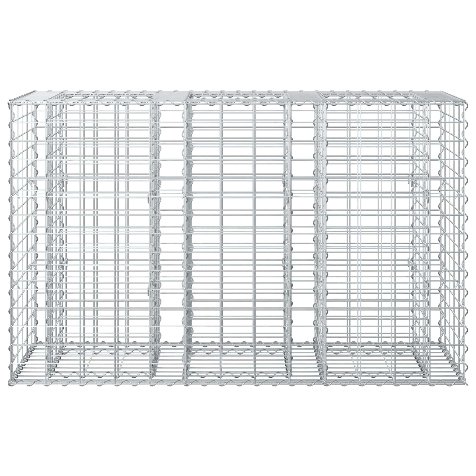 Ανασηκωμένο κρεβάτι gabion Ασημί 130 x 50 x 80 cm - Pakobazaar
