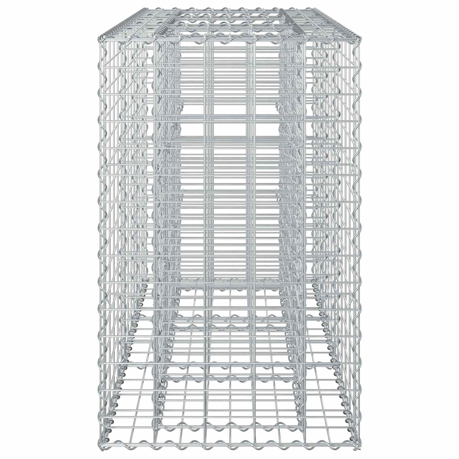 Ανασηκωμένο κρεβάτι gabion Ασημί 130 x 50 x 80 cm - Pakobazaar