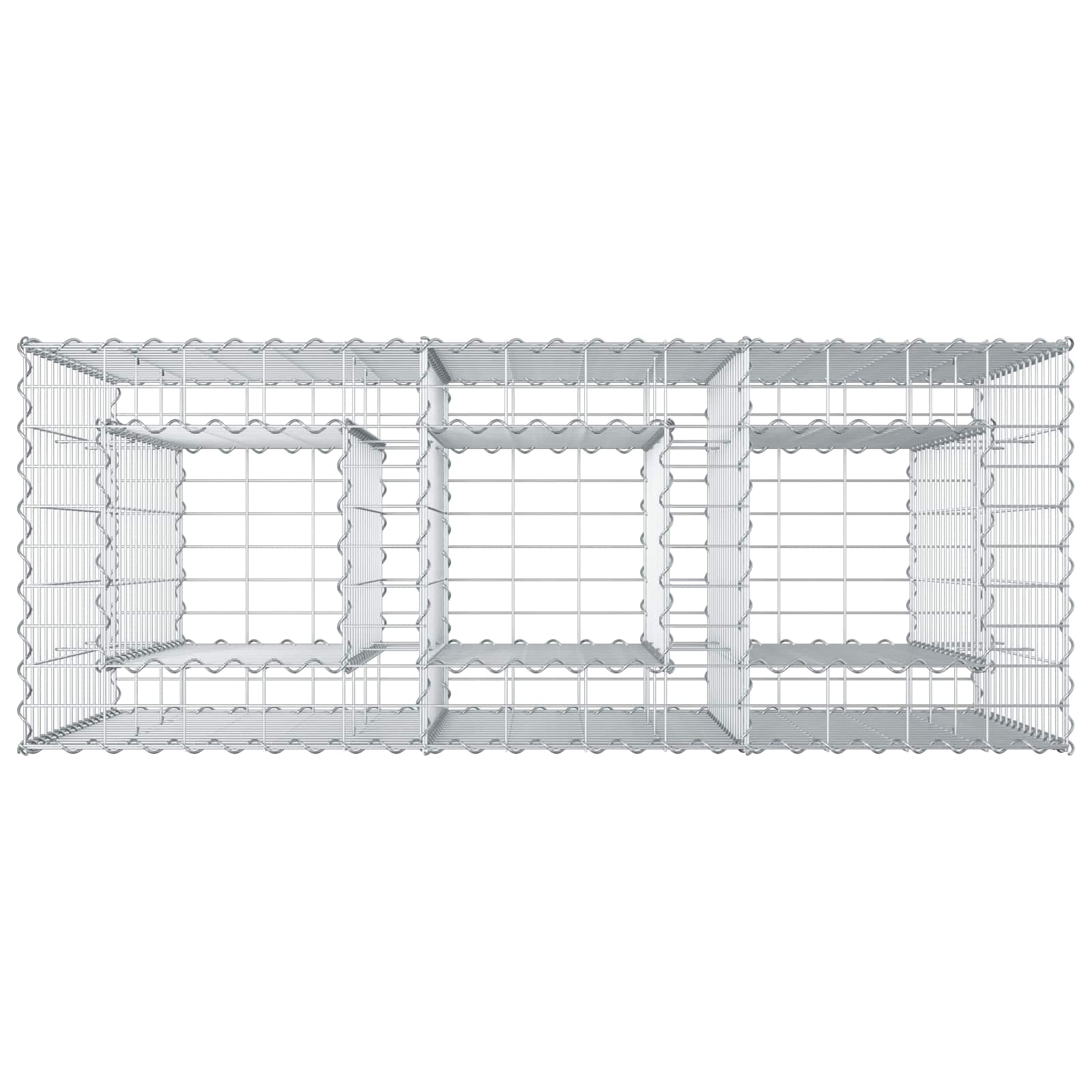 Ανασηκωμένο κρεβάτι gabion Ασημί 130 x 50 x 80 cm - Pakobazaar