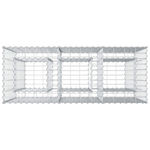 Ανασηκωμένο κρεβάτι gabion Ασημί 130 x 50 x 80 cm - Pakobazaar