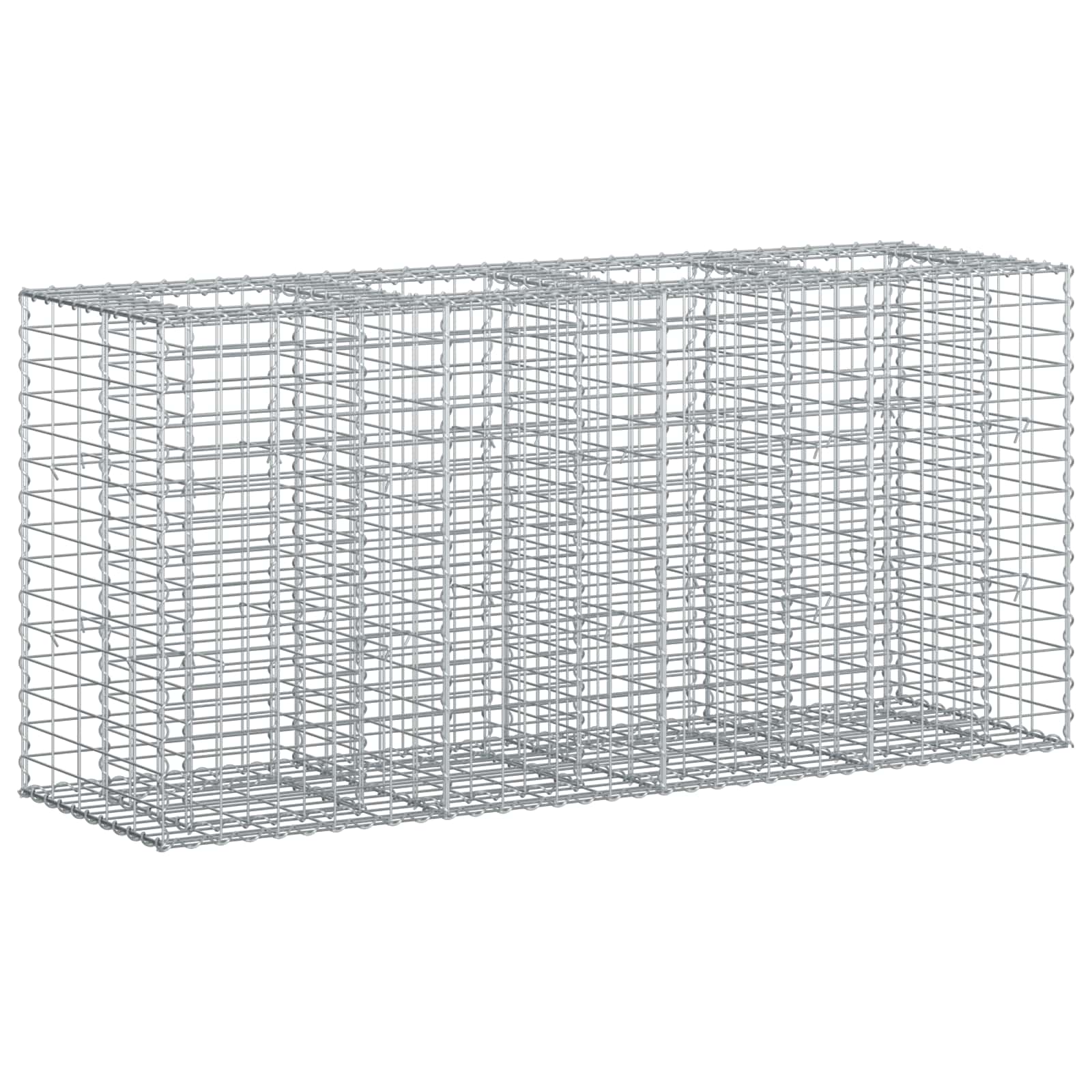 Ανασηκωμένο κρεβάτι gabion Ασημί 170 x 50 x 80 εκ - Pakobazaar