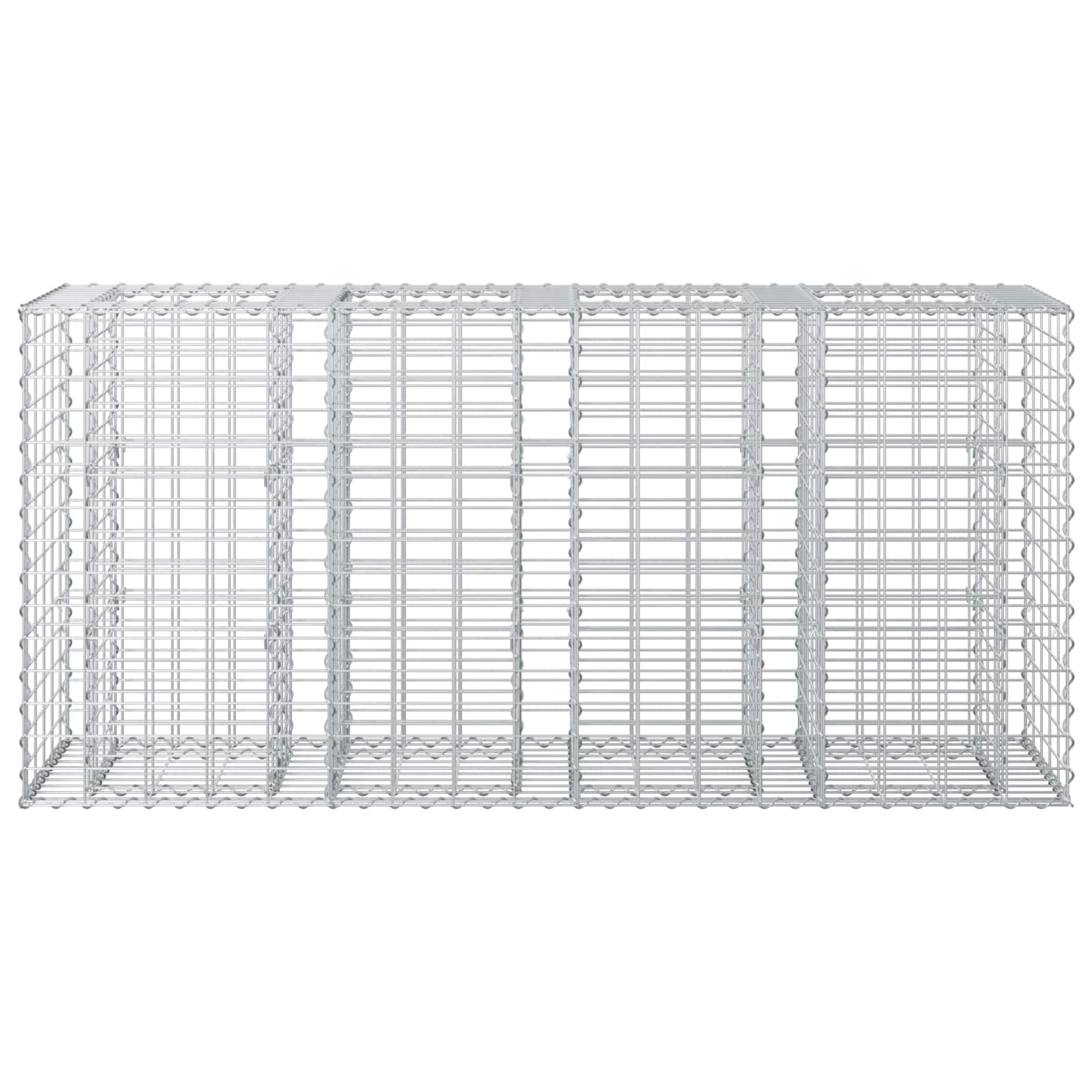 Ανασηκωμένο κρεβάτι gabion Ασημί 170 x 50 x 80 εκ - Pakobazaar