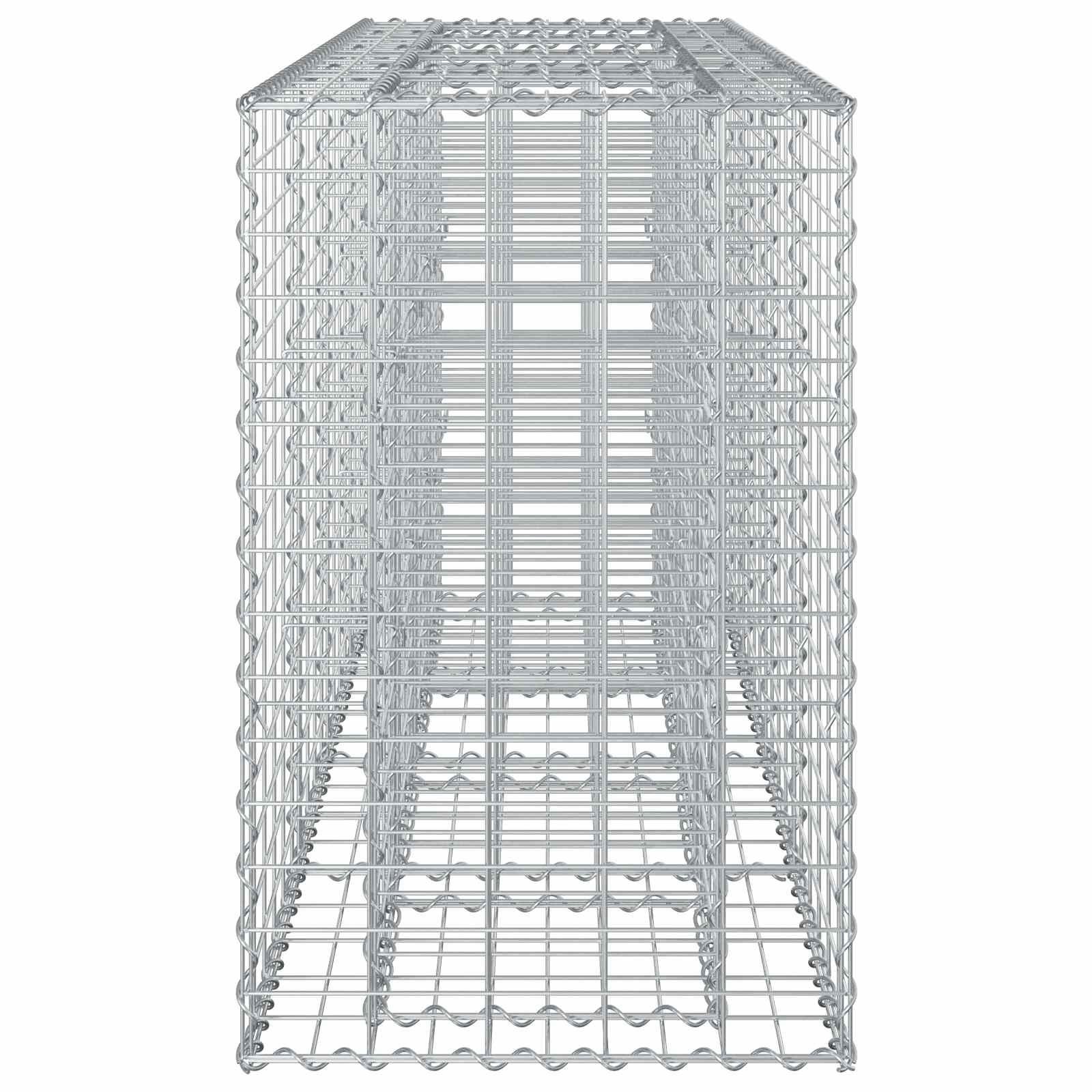 Ανασηκωμένο κρεβάτι gabion Ασημί 170 x 50 x 80 εκ - Pakobazaar