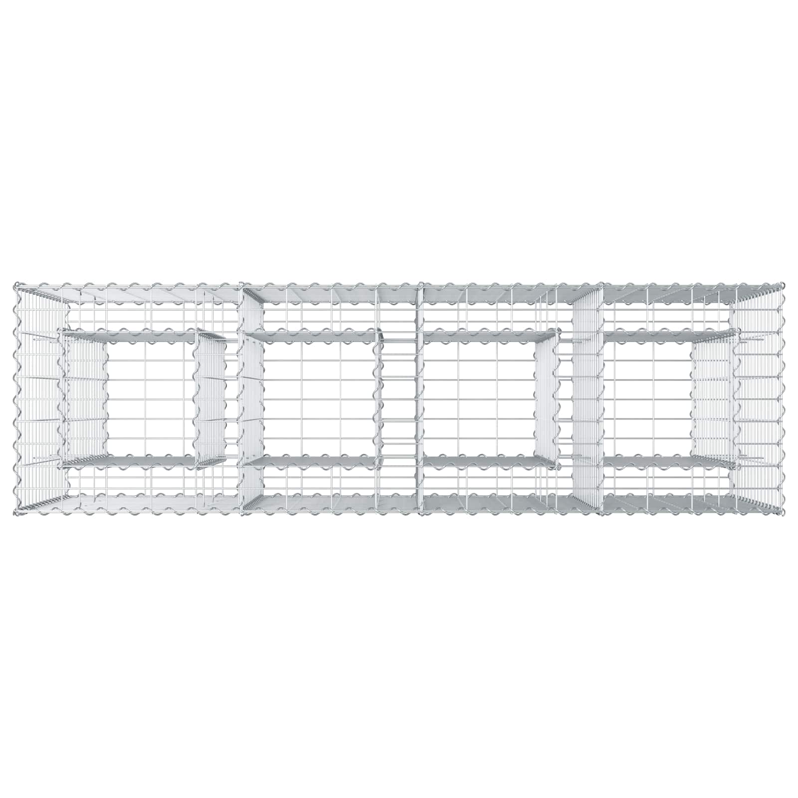 Ανασηκωμένο κρεβάτι gabion Ασημί 170 x 50 x 80 εκ - Pakobazaar