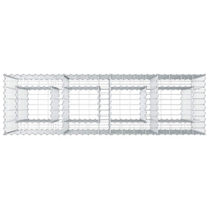 Ανασηκωμένο κρεβάτι gabion Ασημί 170 x 50 x 80 εκ - Pakobazaar