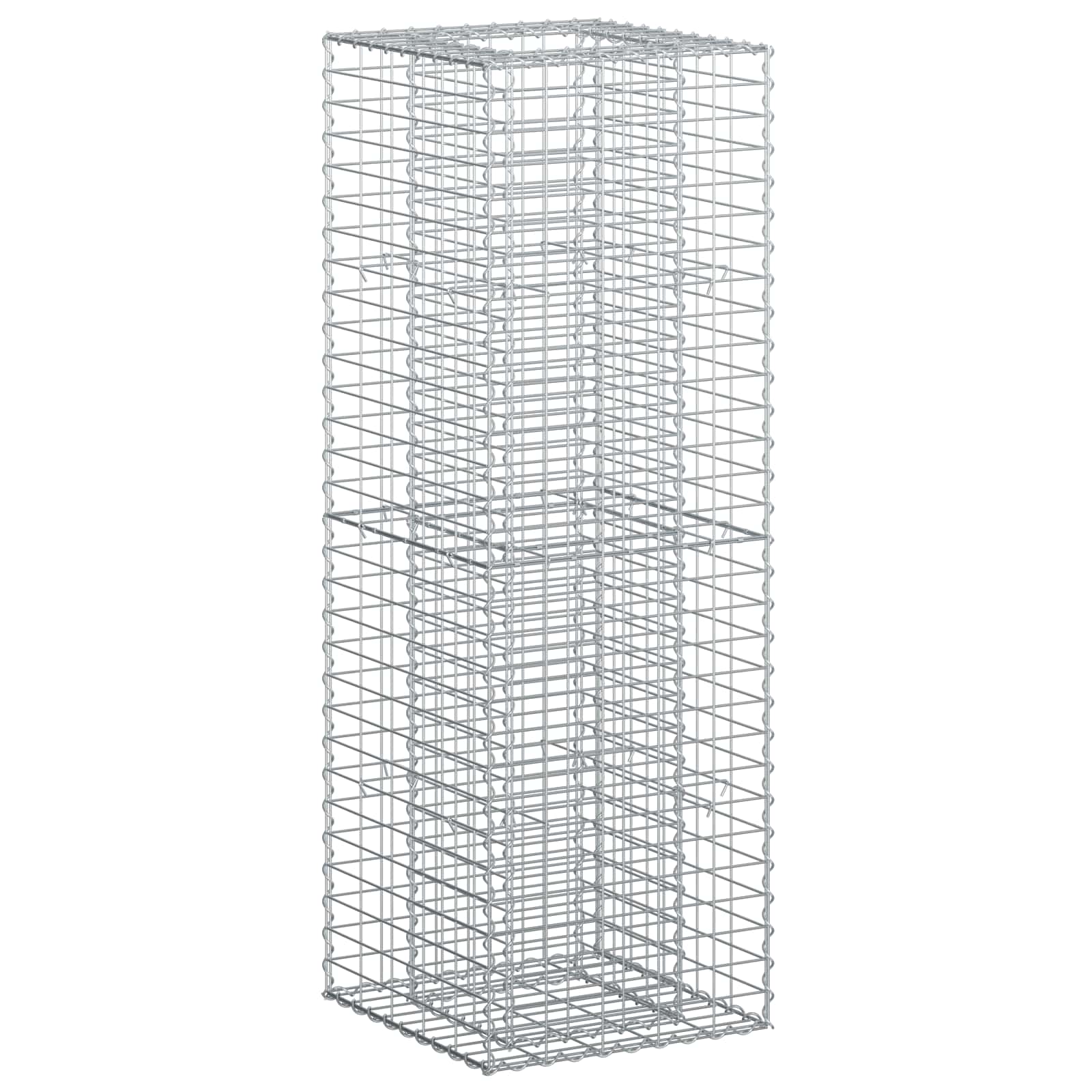 Ανασηκωμένο κρεβάτι gabion Ασημί 50 x 50 x 150 εκ - Pakobazaar