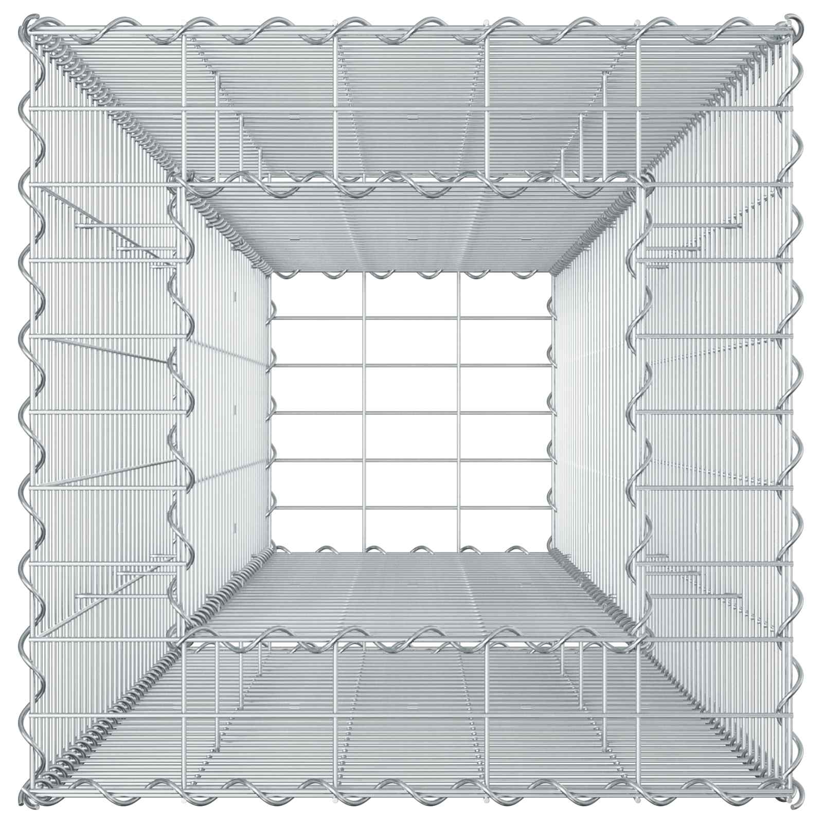 Ανασηκωμένο κρεβάτι gabion Ασημί 50 x 50 x 150 εκ - Pakobazaar