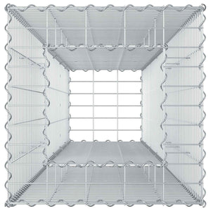Ανασηκωμένο κρεβάτι gabion Ασημί 50 x 50 x 150 εκ - Pakobazaar