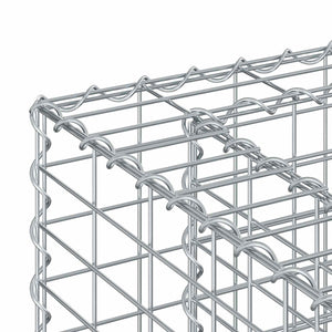 Ανασηκωμένο κρεβάτι gabion Ασημί 90 x 50 x 150 εκ - Pakobazaar