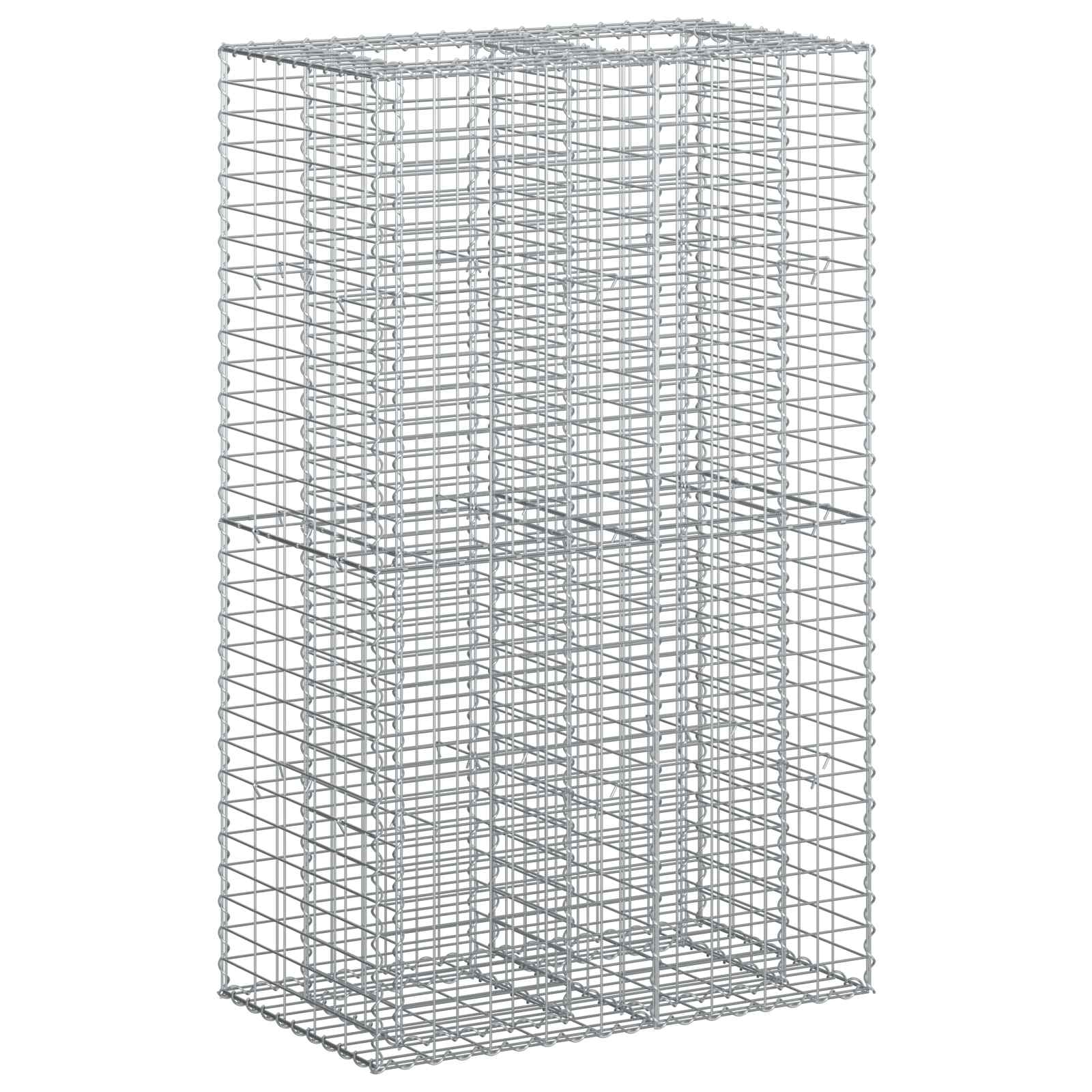 Ανασηκωμένο κρεβάτι gabion Ασημί 90 x 50 x 150 εκ - Pakobazaar