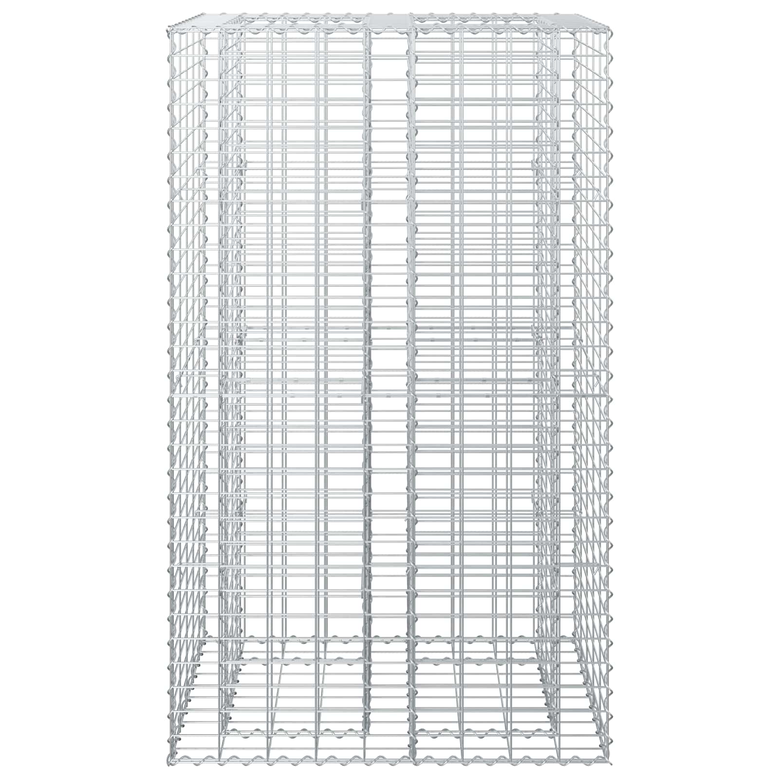 Ανασηκωμένο κρεβάτι gabion Ασημί 90 x 50 x 150 εκ - Pakobazaar