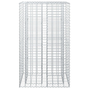 Ανασηκωμένο κρεβάτι gabion Ασημί 90 x 50 x 150 εκ - Pakobazaar