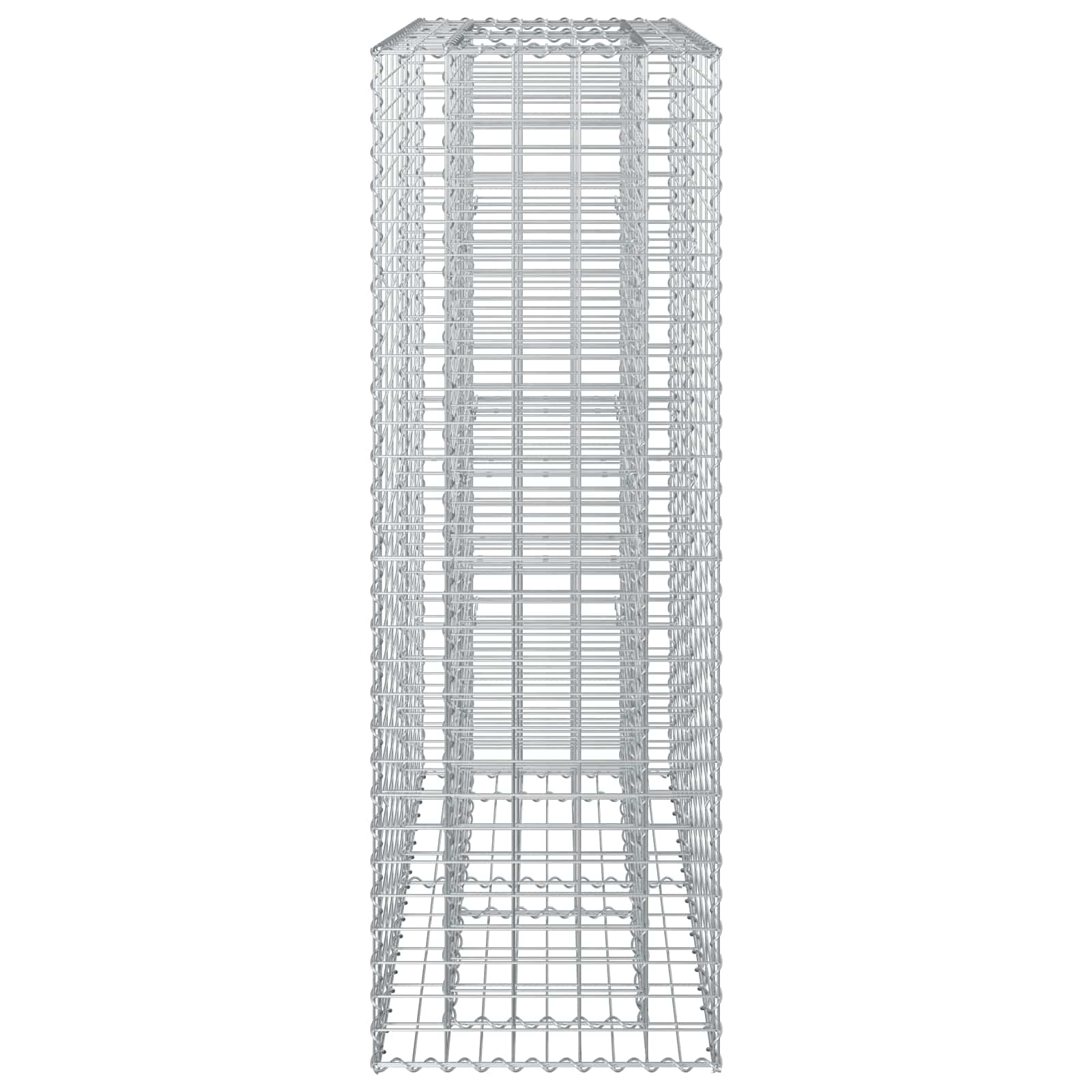 Ανασηκωμένο κρεβάτι gabion Ασημί 90 x 50 x 150 εκ - Pakobazaar
