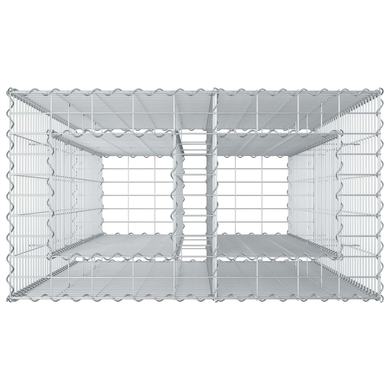 Ανασηκωμένο κρεβάτι gabion Ασημί 90 x 50 x 150 εκ - Pakobazaar