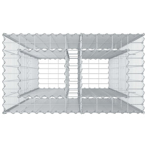Ανασηκωμένο κρεβάτι gabion Ασημί 90 x 50 x 150 εκ - Pakobazaar