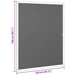 Σκηνίδα Εντόμων Για Παράθυρα Λευκό 120 x 140 cm - Pakobazaar