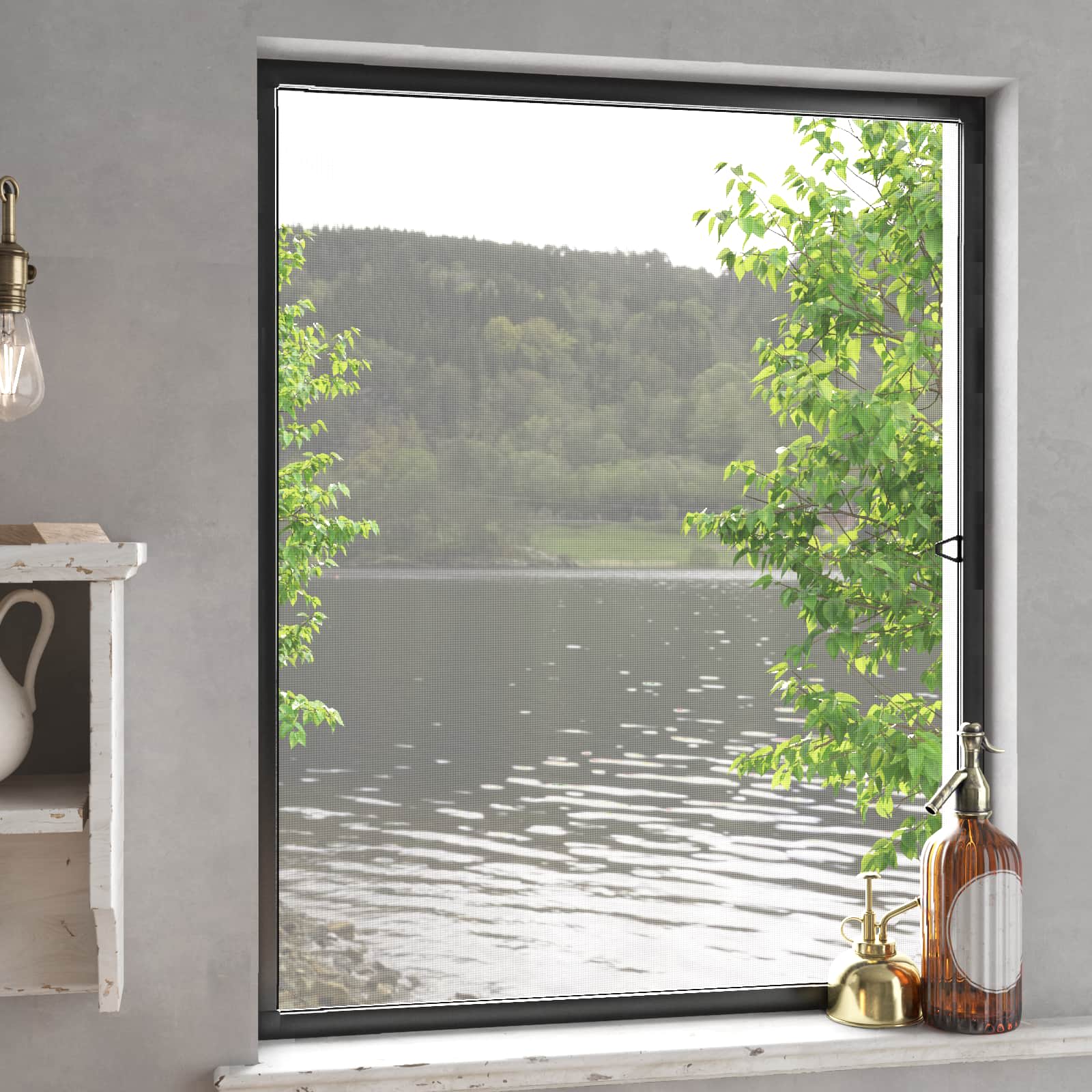 Σκηνίδα Εντόμων Για Παράθυρα Ανθρακί 120 x 140 cm - Pakobazaar