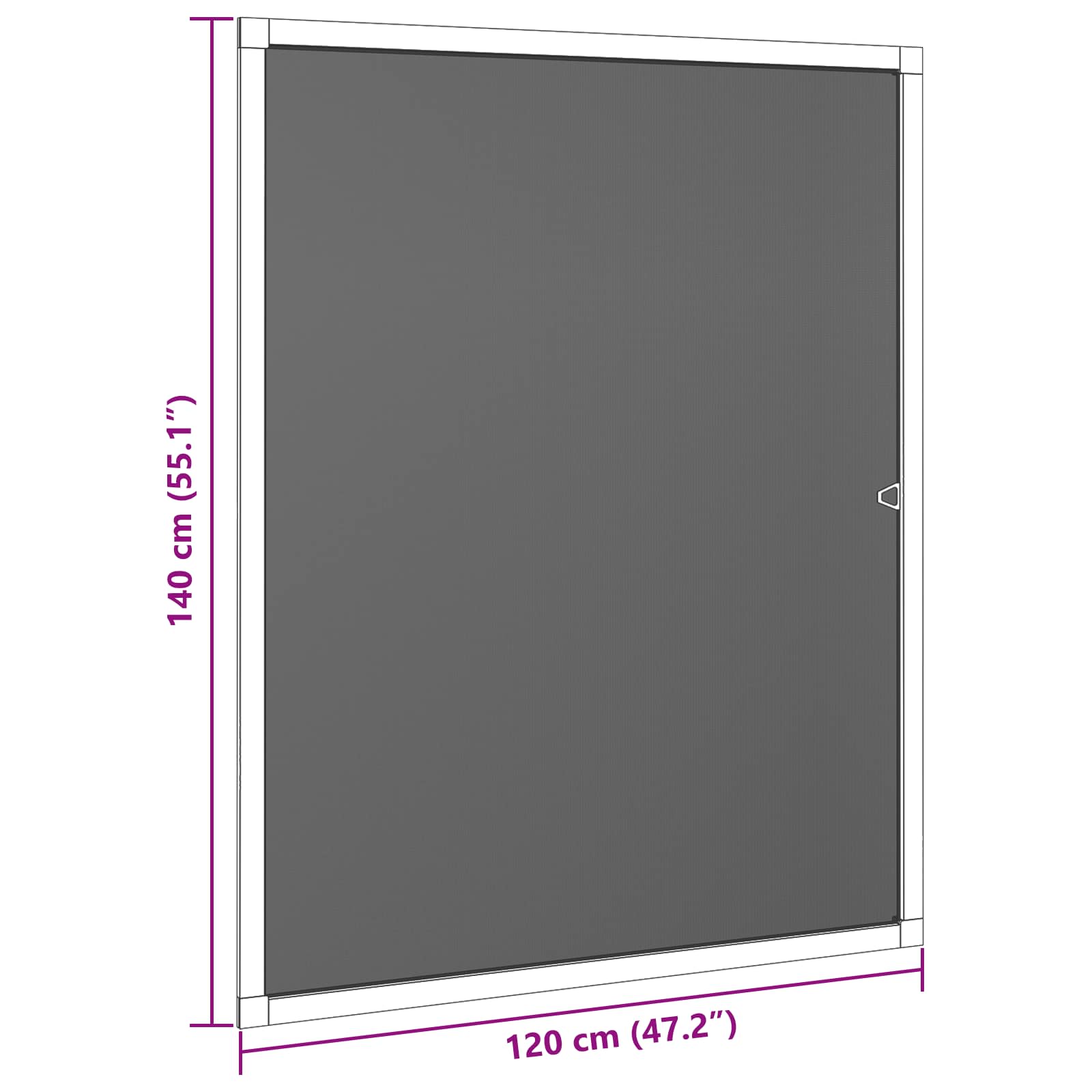 Σκηνίδα Εντόμων Για Παράθυρα Ανθρακί 120 x 140 cm - Pakobazaar