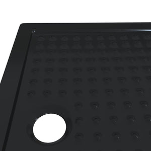 Δίσκος Βάσης Ντους με Τρύπες 100 x 80 x 4 εκ ABS Μαύρο