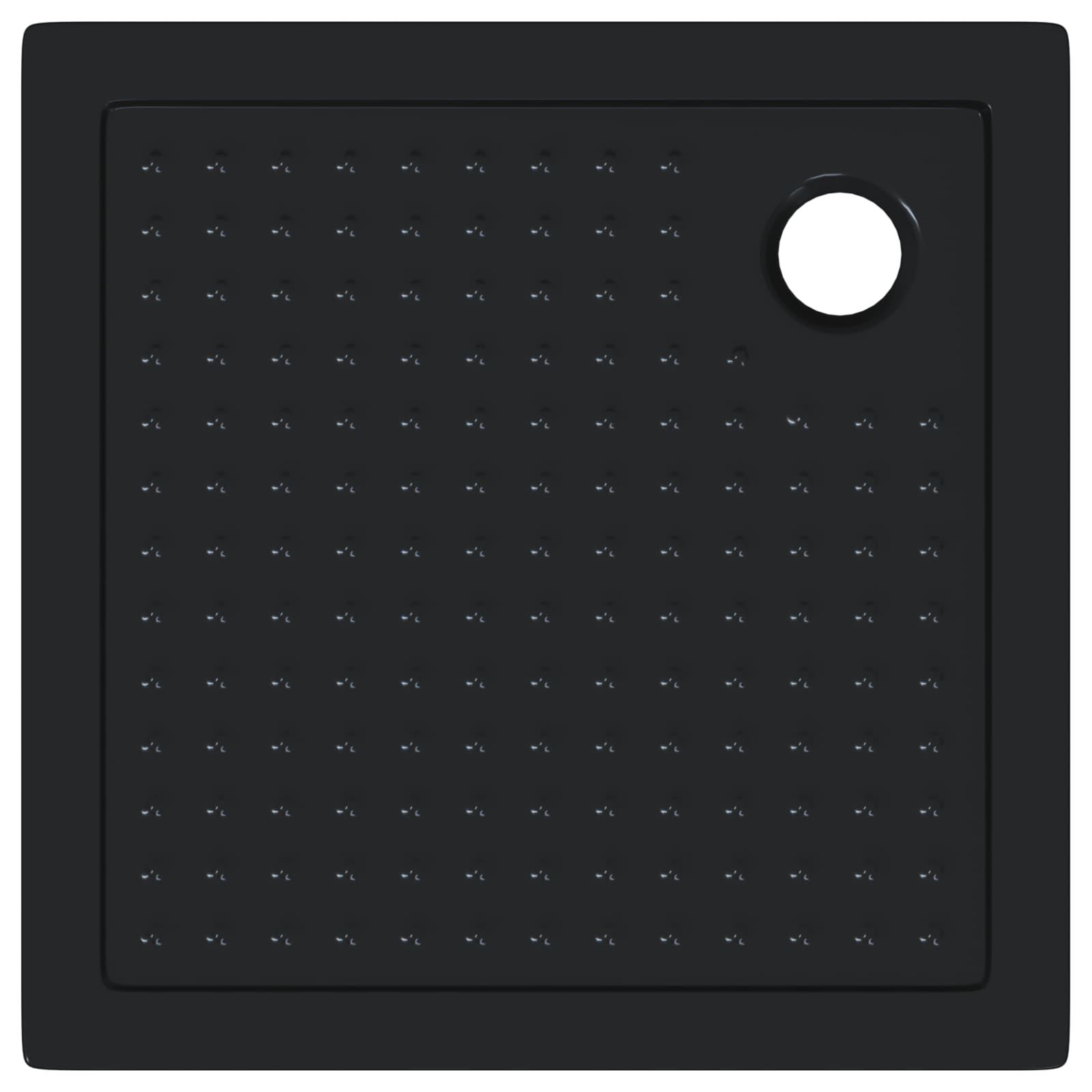 Δίσκος Βάσης Ντους με Τρύπες 80 x 80 x 4 cm ABS Μαύρο