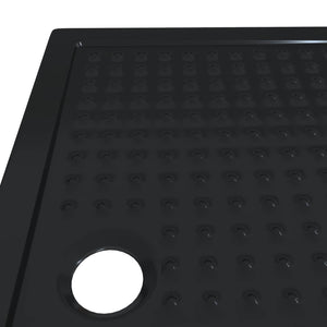 Δίσκος Βάσης Ντους με Τρύπες Μαύρο 120 x 80 x 4 εκ. ABS - Pakobazaar