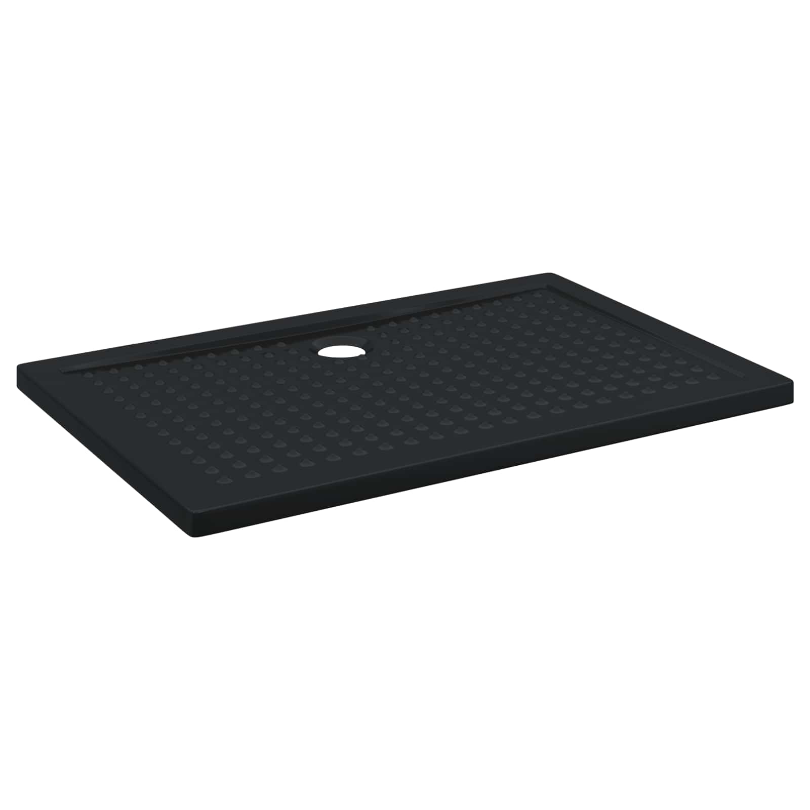 Δίσκος Βάσης Ντους με Τρύπες Μαύρο 120 x 80 x 4 εκ. ABS - Pakobazaar