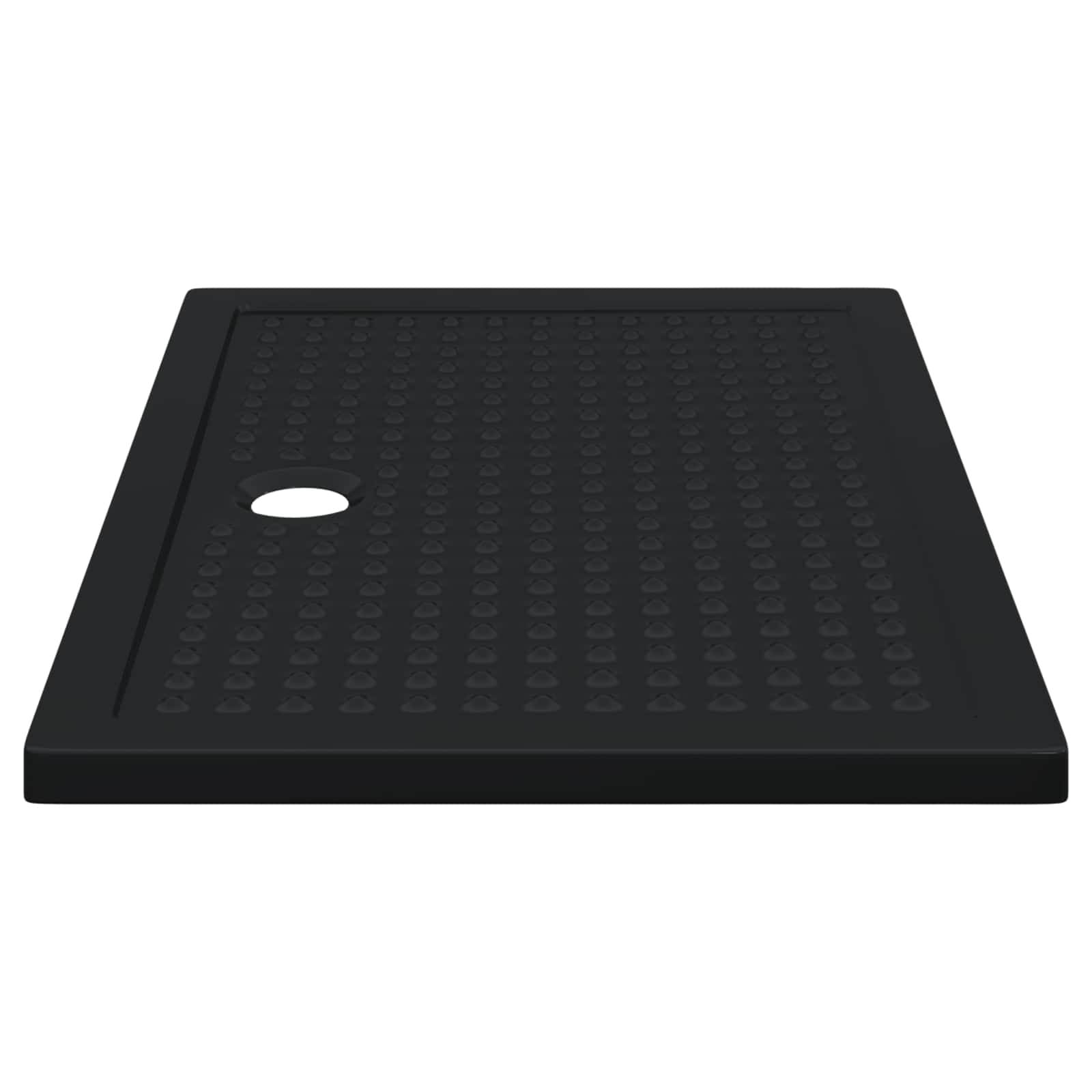 Δίσκος Βάσης Ντους με Τρύπες Μαύρο 120 x 80 x 4 εκ. ABS - Pakobazaar