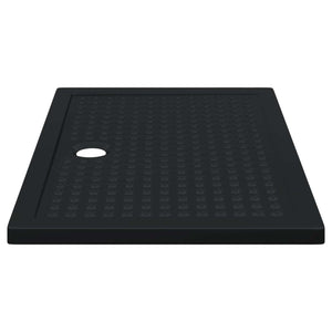 Δίσκος Βάσης Ντους με Τρύπες Μαύρο 120 x 80 x 4 εκ. ABS - Pakobazaar