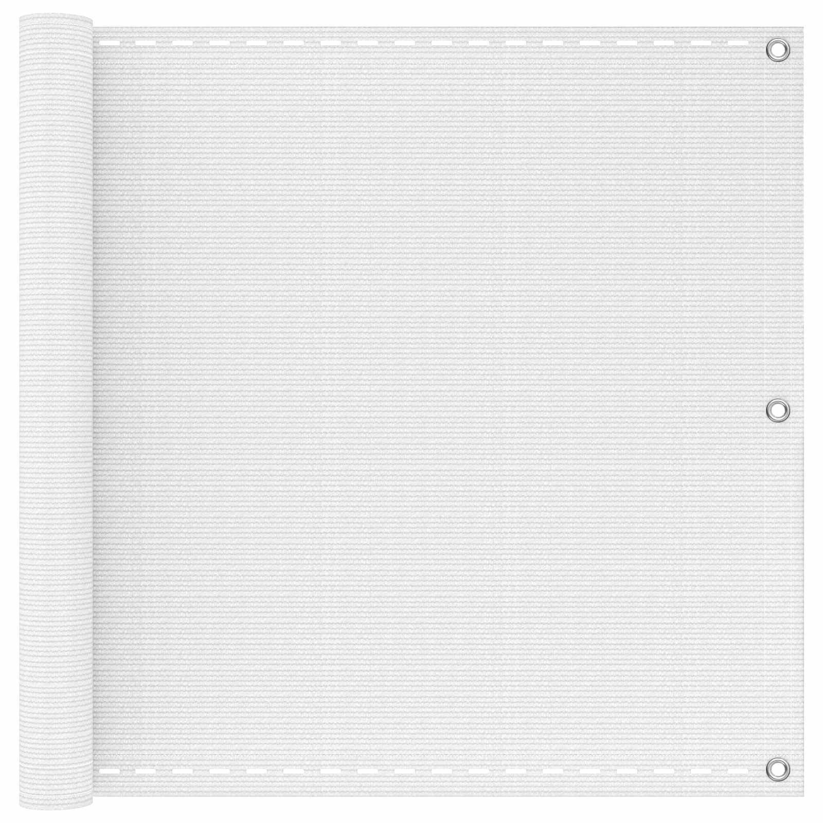 Οθόνη Μπαλκονιού Λευκό 90 x 800 cm HDPE και Αλουμίνιο - Pakobazaar