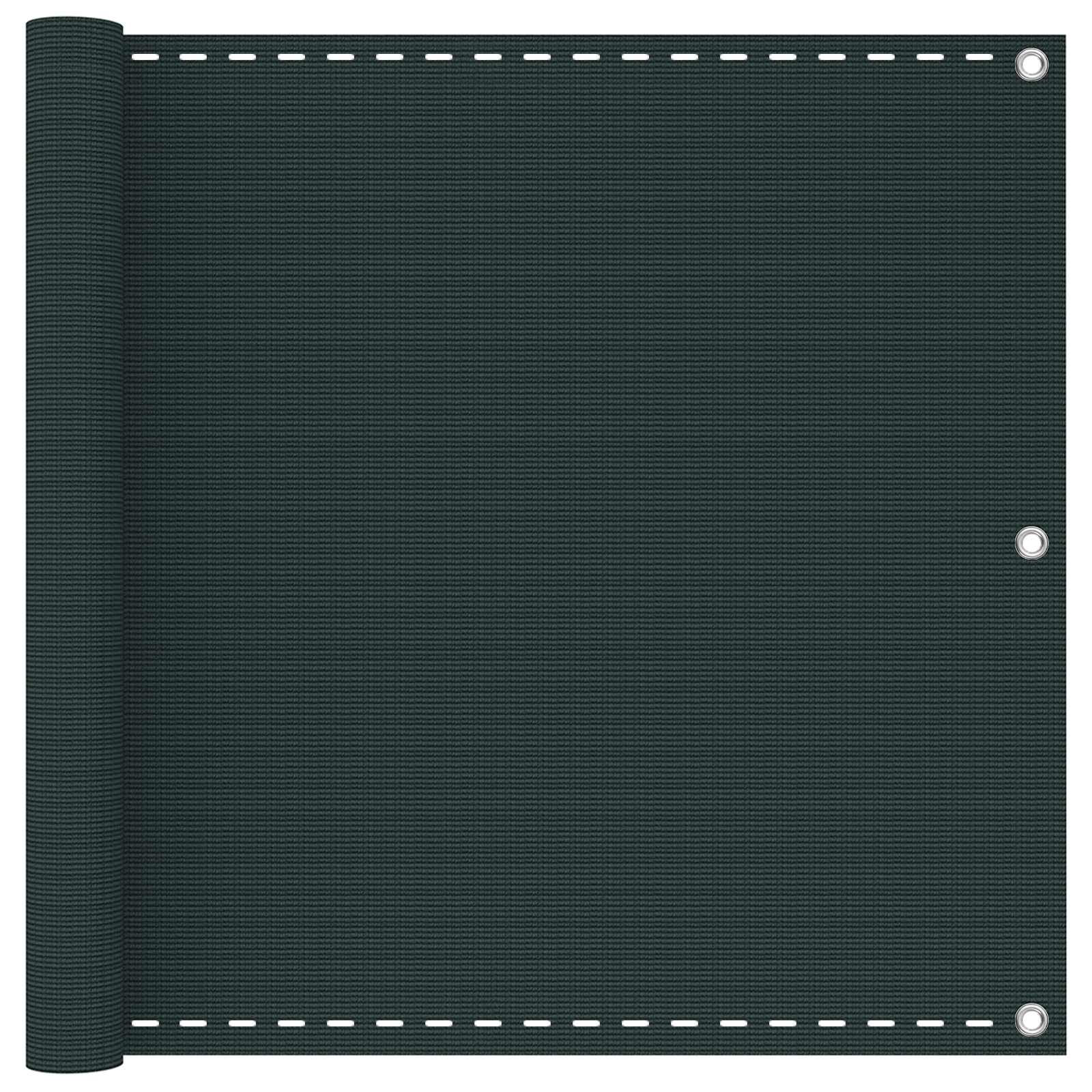 Οθόνη Μπαλκονιού Σκούρο Πράσινο 120 x 800 cm HDPE και Αλουμίνιο - Pakobazaar