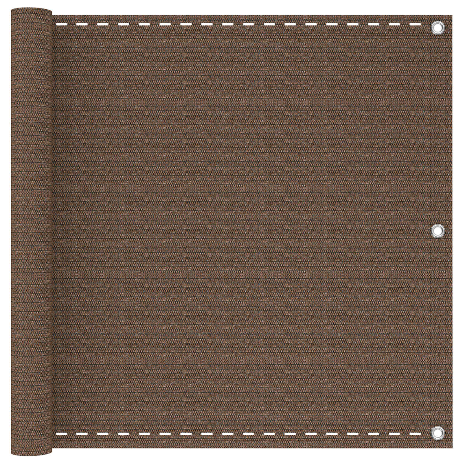 Οθόνη Μπαλκονιού Καφέ 90 x 800 cm HDPE και Αλουμίνιο - Pakobazaar