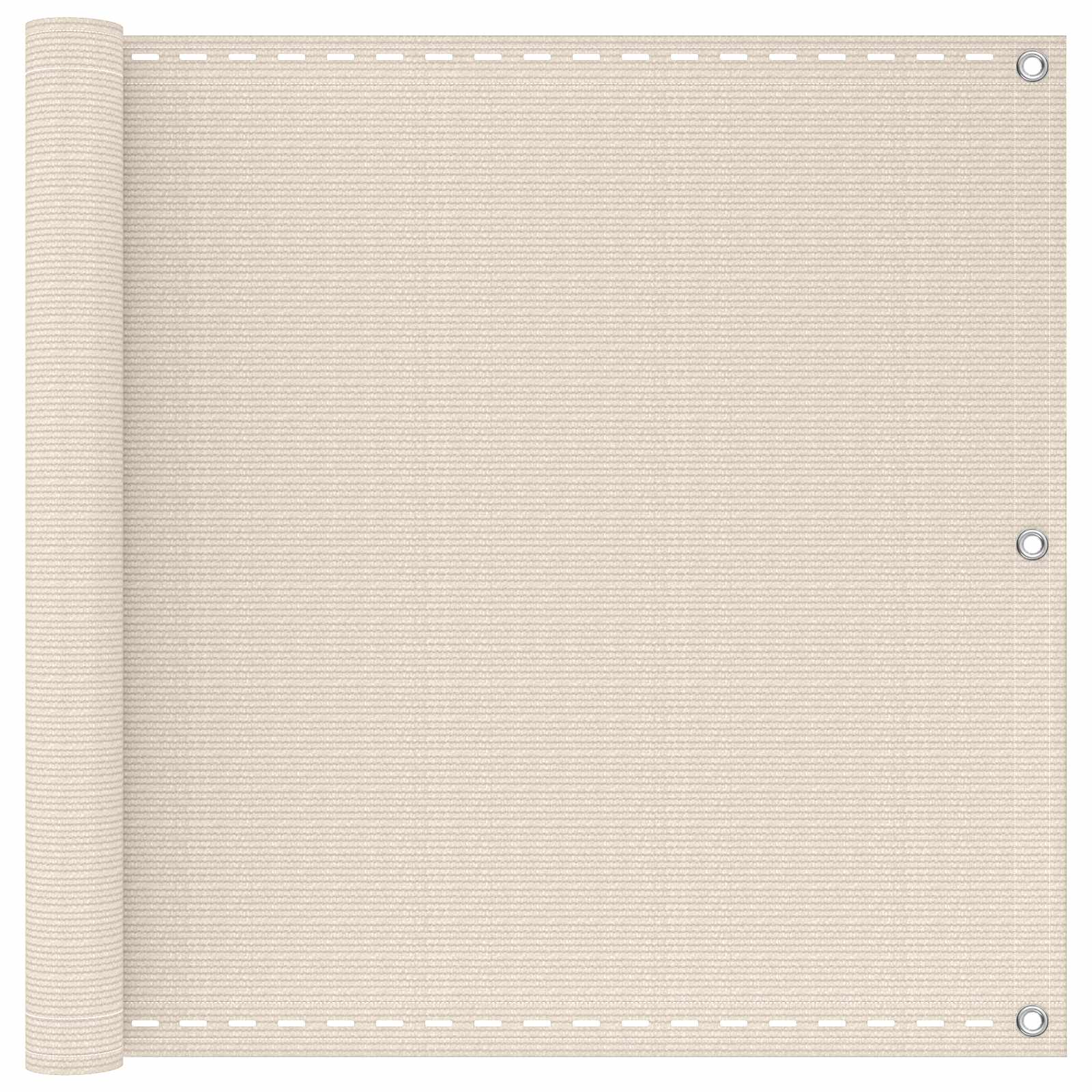 Οθόνη Μπαλκονιού Κρεμ 90 x 700 cm HDPE και Αλουμίνιο - Pakobazaar