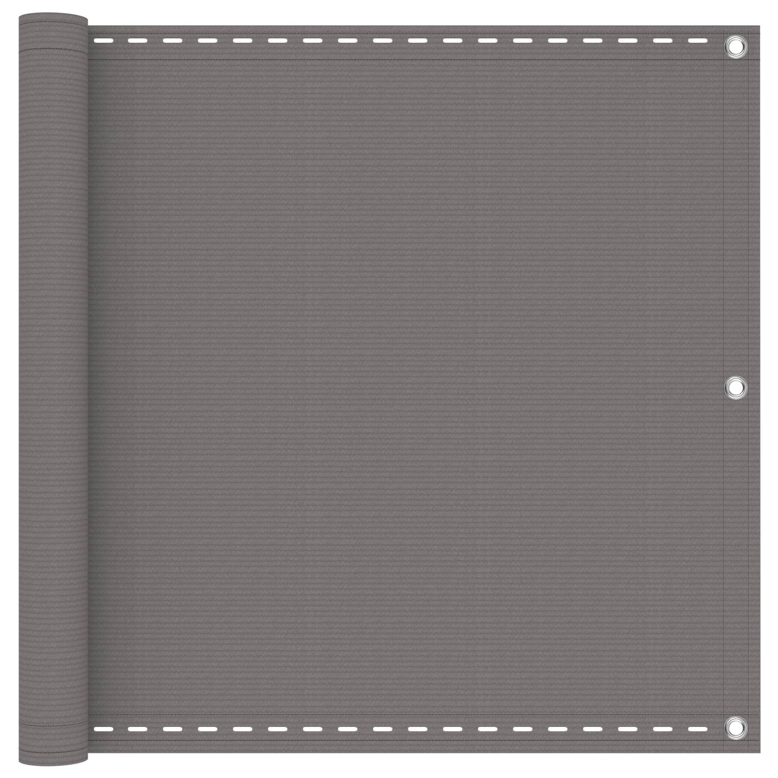 Οθόνη Μπαλκονιού Ανοιχτό γκρι 90 x 500 cm HDPE και Αλουμίνιο - Pakobazaar