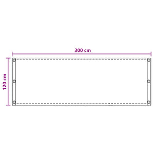 Οθόνη Μπαλκονιού Άμμος 120 x 300 cm HDPE και Αλουμίνιο - Pakobazaar
