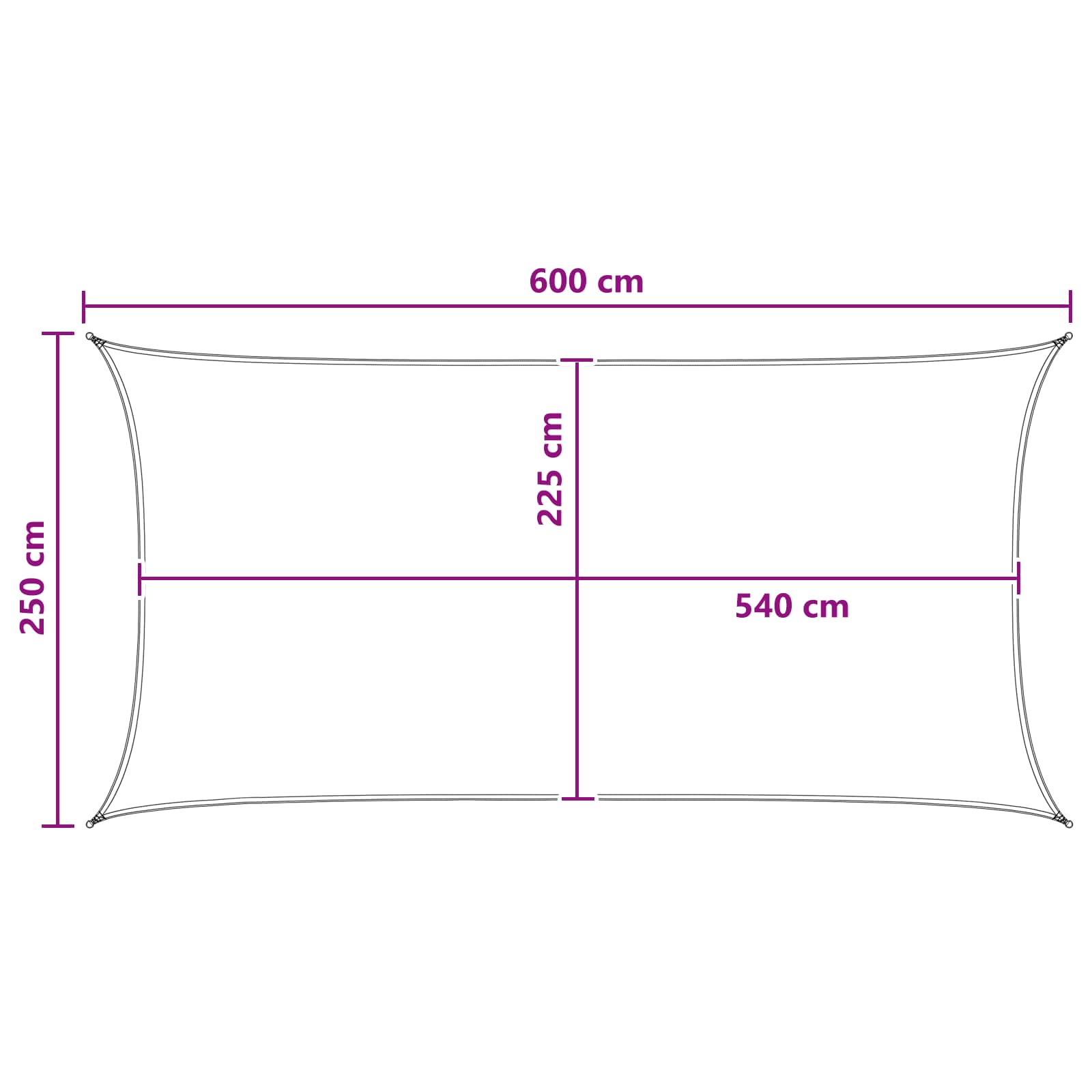 Ικανότητα Σκίασης 2,5 x 6 μ HDPE Ορθογώνιος Σκούρο Πράσινο - Pakobazaar