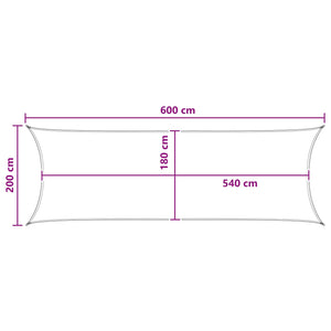 Ικανότητα Σκίασης Ανοιχτό Πράσινο 2 x 6 m HDPE - Pakobazaar