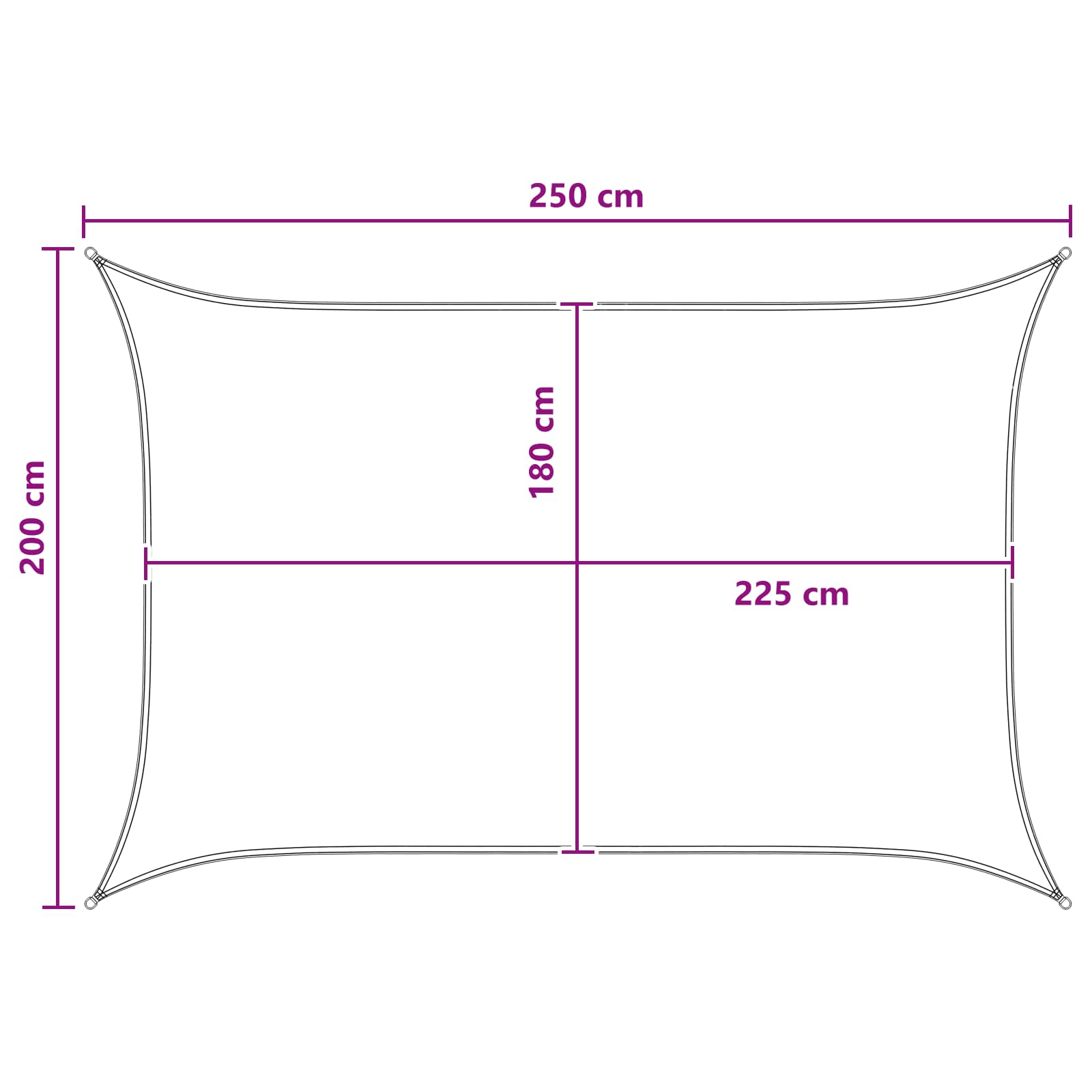 Ικανότητα Σκίασης Γκρι και Λευκό 2 x 2,5 m HDPE - Pakobazaar