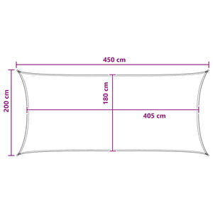 Ικανότητα Σκίασης Γκρι και Λευκό 2 x 4,5 m HDPE - Pakobazaar