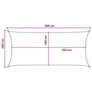 Ικανότητα Σκίασης Γκρι και Λευκό 2 x 5 m HDPE - Pakobazaar